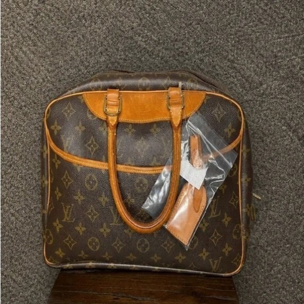 Louis Vuitton Monogram Canvas Duffel with Tan Leather Trim